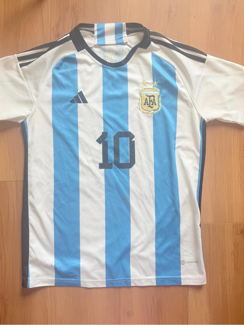 adidas Argentina Kids' Soccer Jersey - Light Blue & White